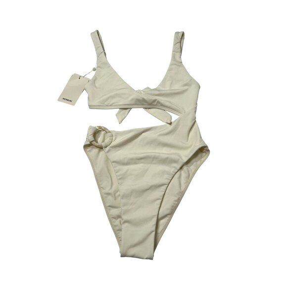 MONDAY Swimwear St. Barth's One Piece Swimsuit in Ivory - Picture 1 of 5